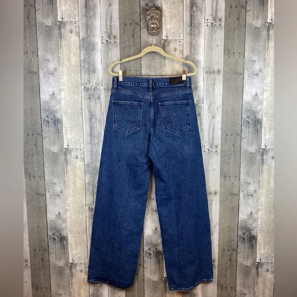 Rails The Getty Wide Leg Denim Jeans in Moonlit Ocean Blue Dark Wash Size 28. - Picture 3 of 16